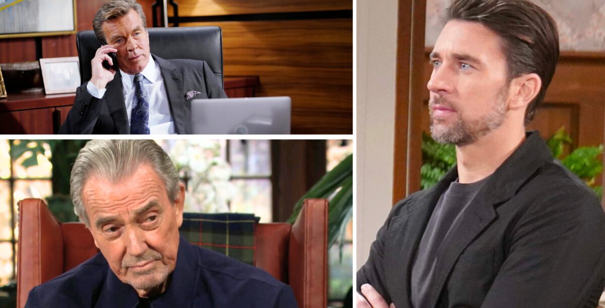 Young and the Restless Slow Burn Sunday's Jack, Victor, and Cane.