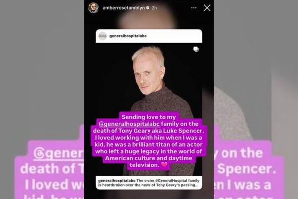 GH Alum Amber Tamblyn's message in the wake of Anthony Geary's death.