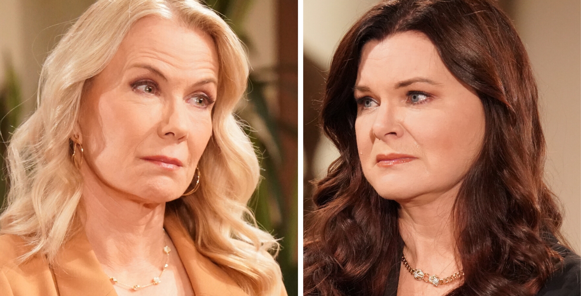 Katherine Kelly Lang as Brooke Logan and Heather Tom as Katie Logan on Bold and the Beautiful.