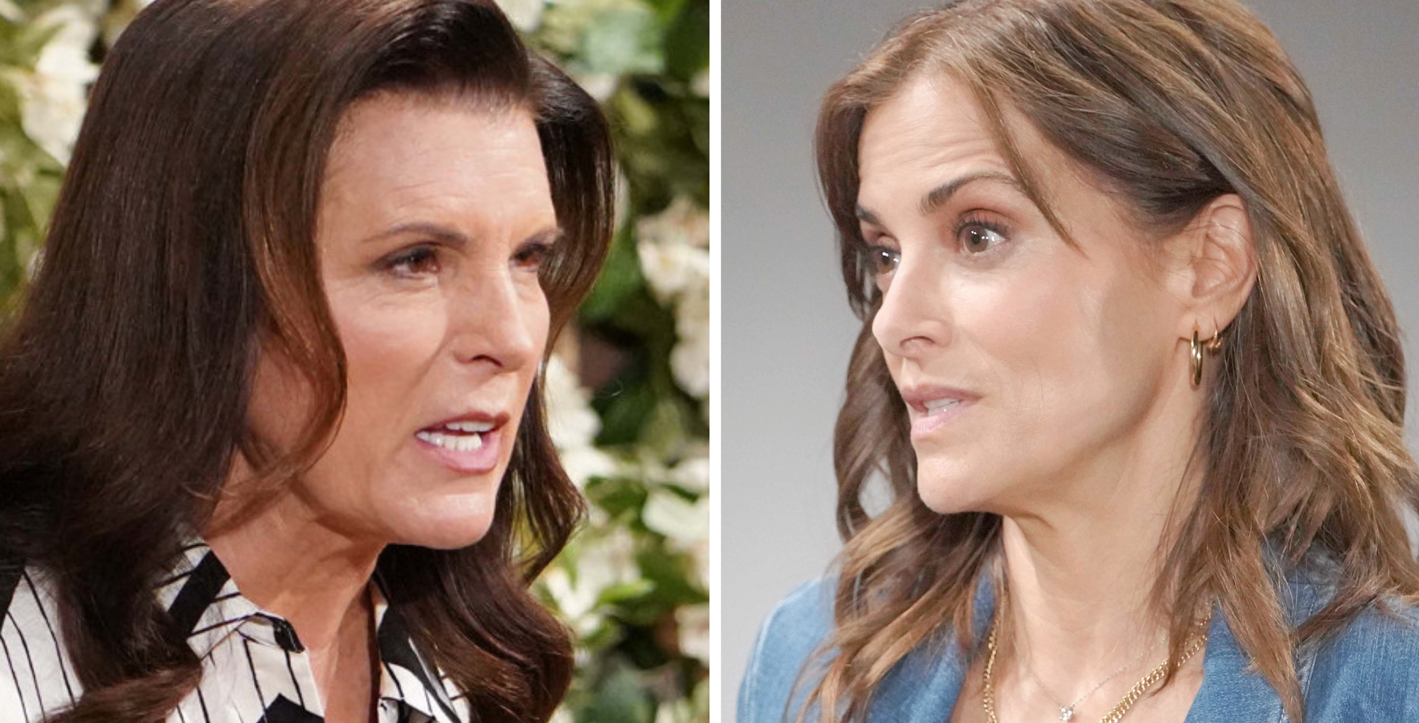 Sheila looks angry as Taylor looks concerned on Bold and the Beautiful spoilers December 10.