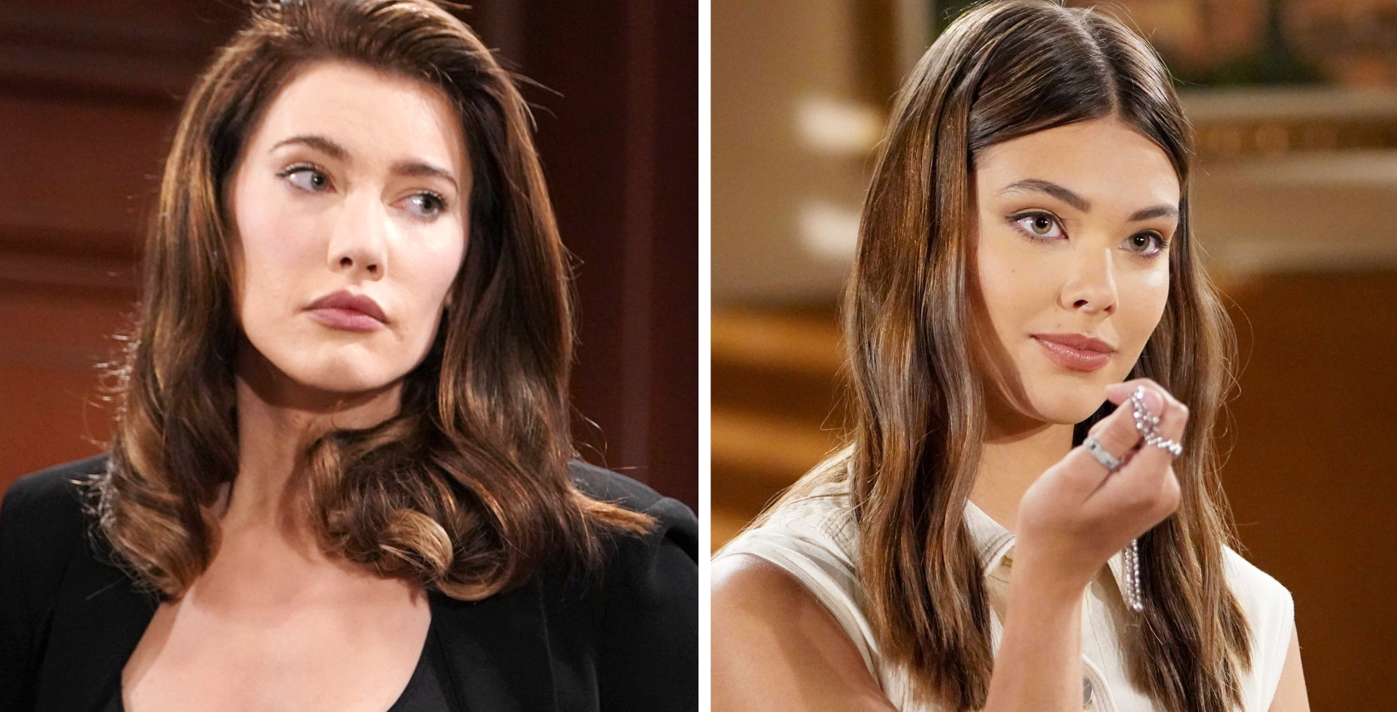 The Bold and the Beautiful actors Jacqueline MacInnes Wood and Laneya Grace.