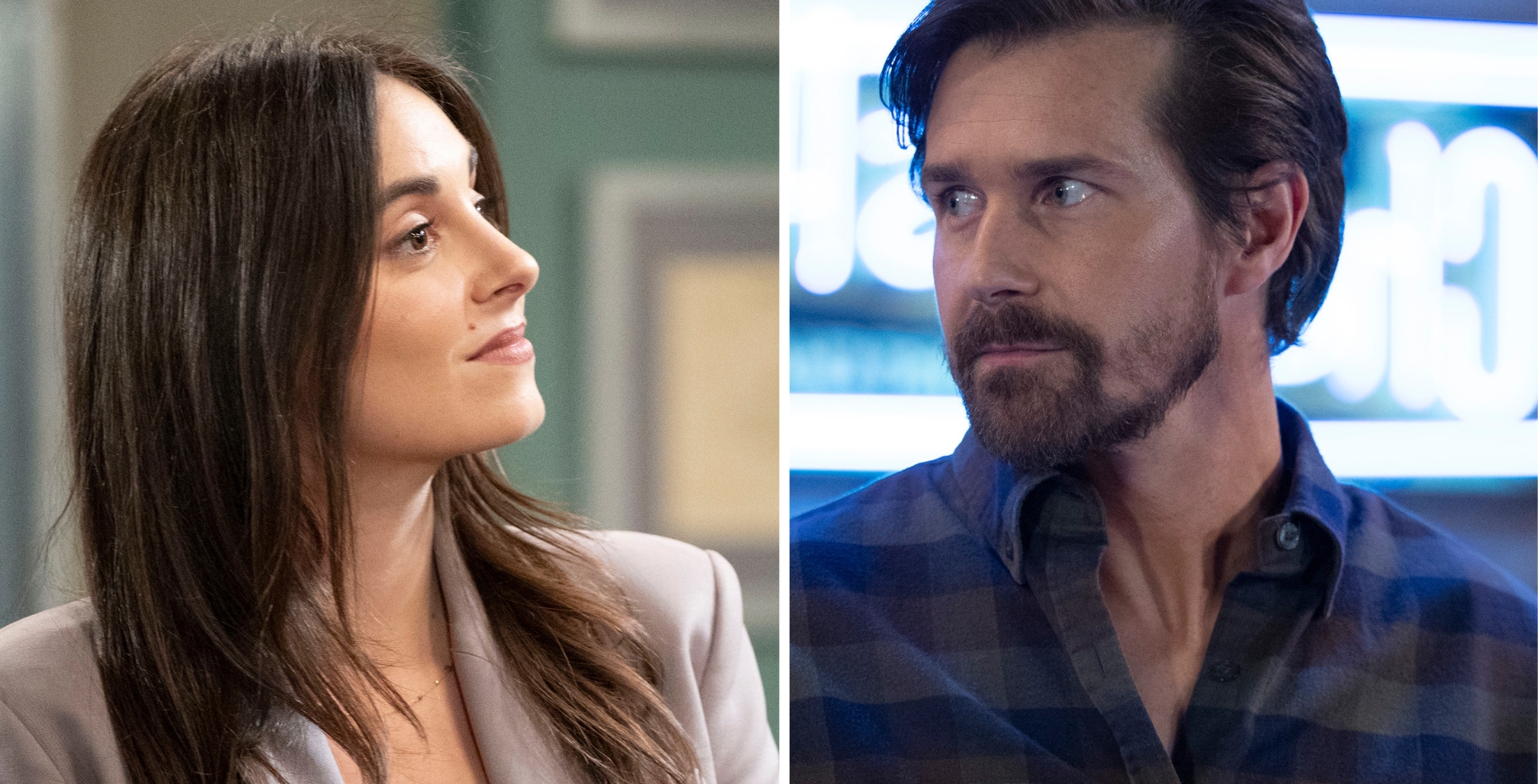 Molly and Cody looking serious on General Hospital.