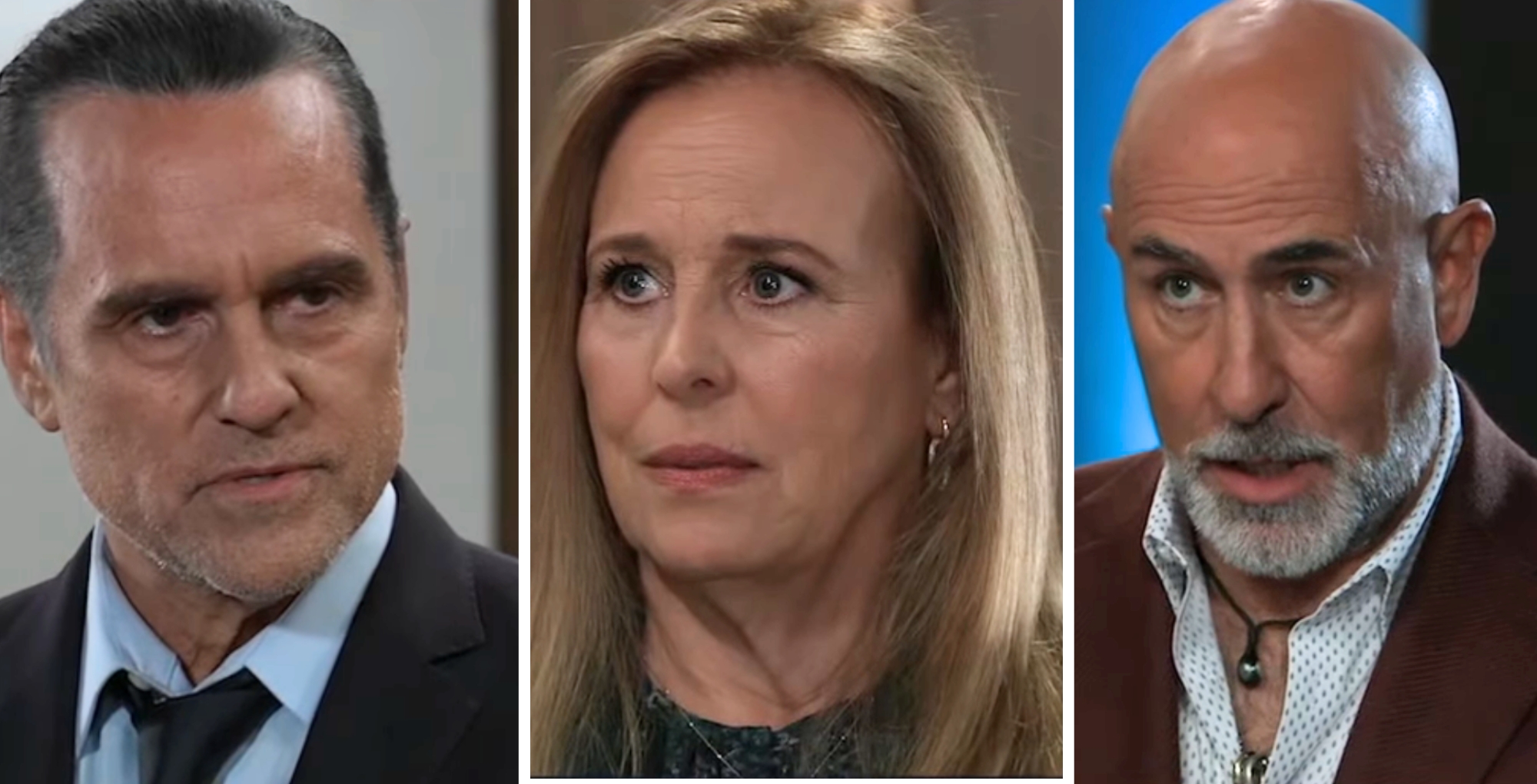 General Hospital’s Sonny, Laura, and Sidwell.