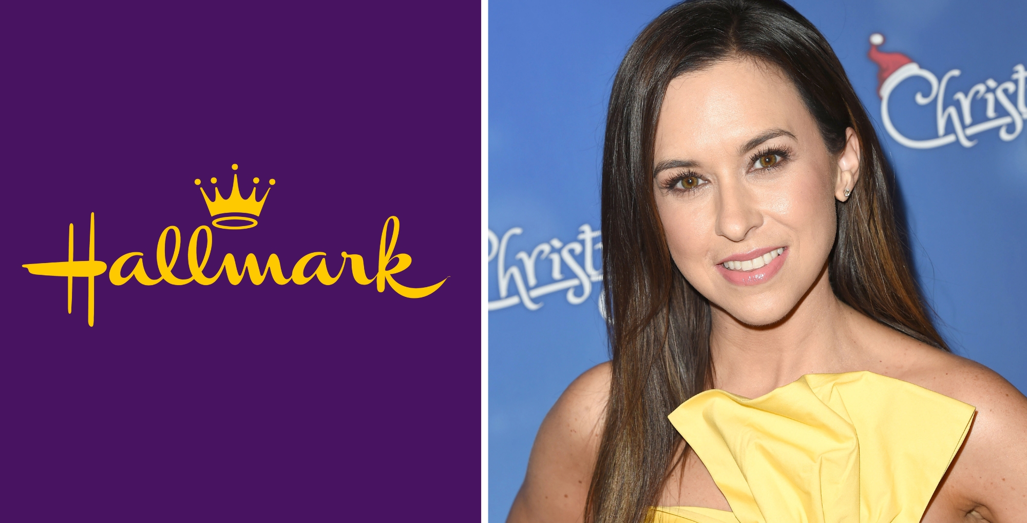 The Hallmark logo and Lacey Chabert.