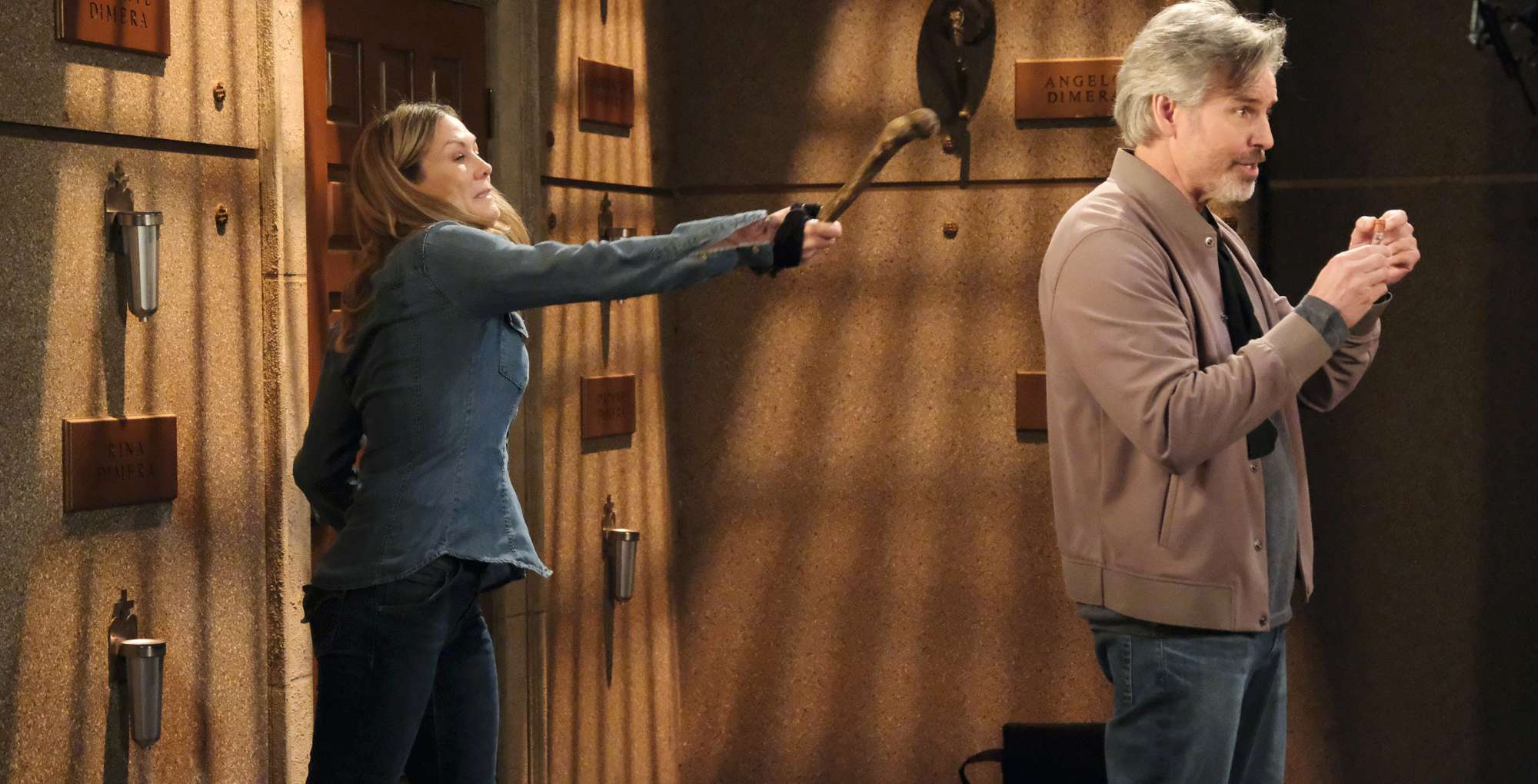 Days of our Lives spoilers January 27 Kristen with a bone in DiMera crypt.