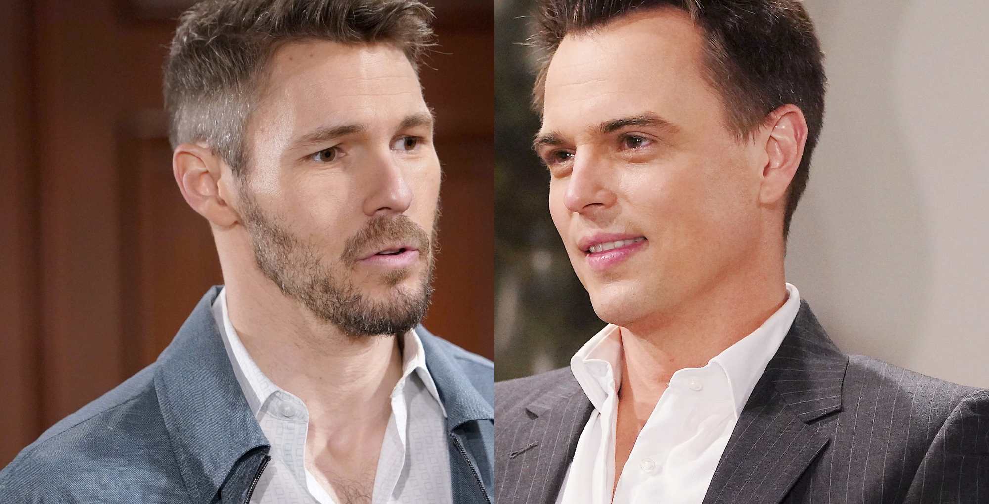 Scott Clifton as Liam Spencer and Darin Brooks as Wyatt Spencer on Bold and the Beautiful