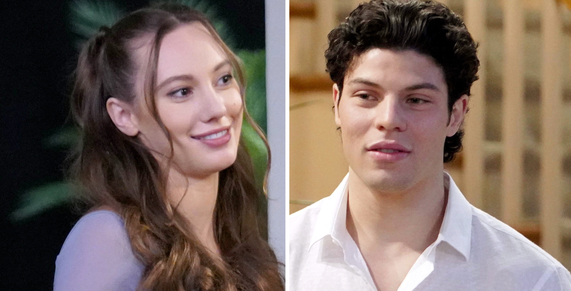 Sydney Bullock as Melissa Dylan and Brayan Nicoletti as R.J. Forrester on Bold and the Beautiful