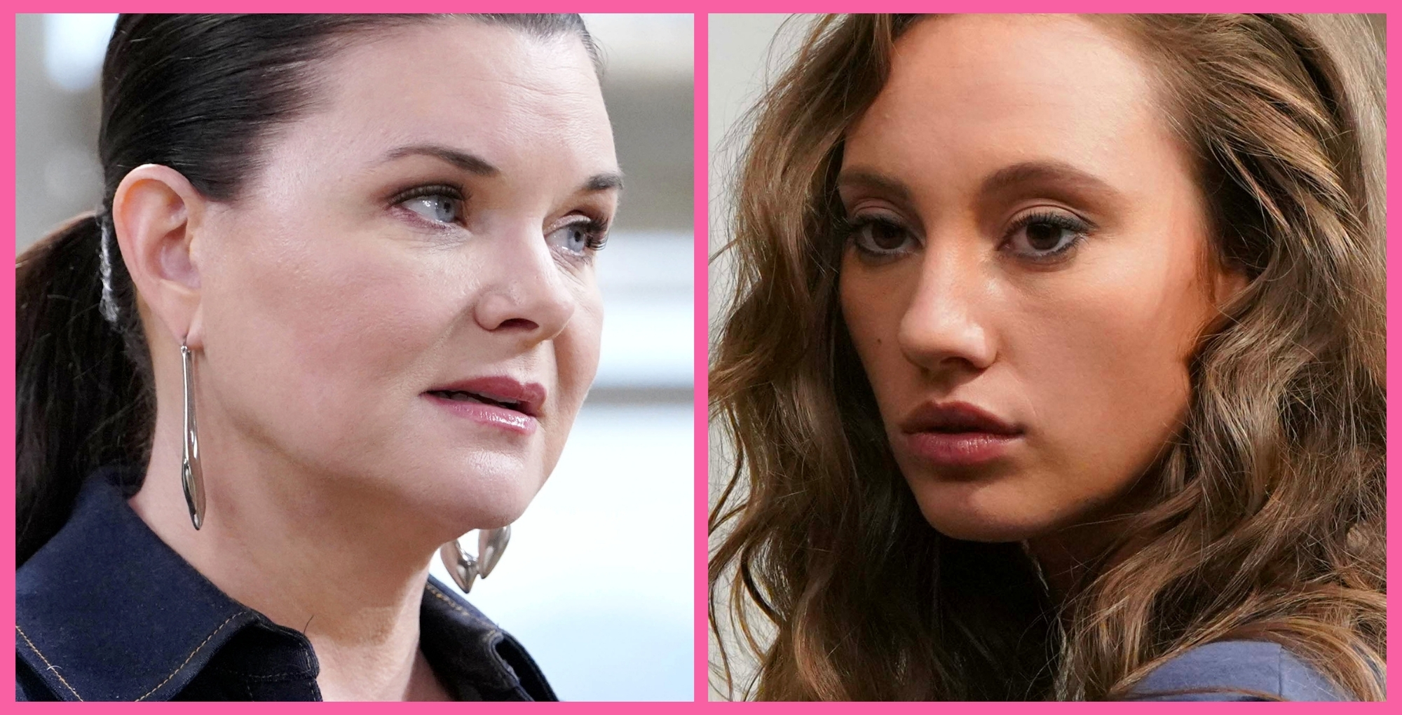 Heather Tom as Katie Logan and Sydney Bullock as Melissa Dylan on Bold and the Beautiful