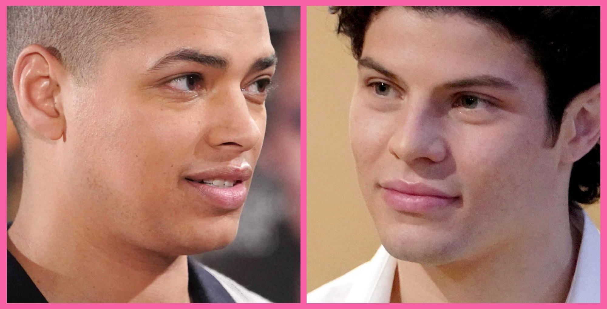 Delon de Metz as Zende Forrester and Brayan Nicoletti as R.J. Forrester on Bold and the Beautiful