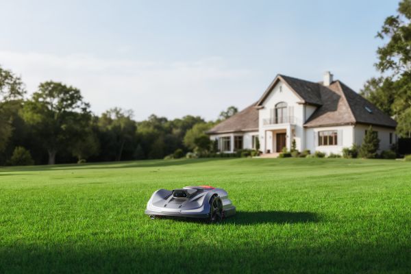 Sunseeker X7 Gen 2 mowing.