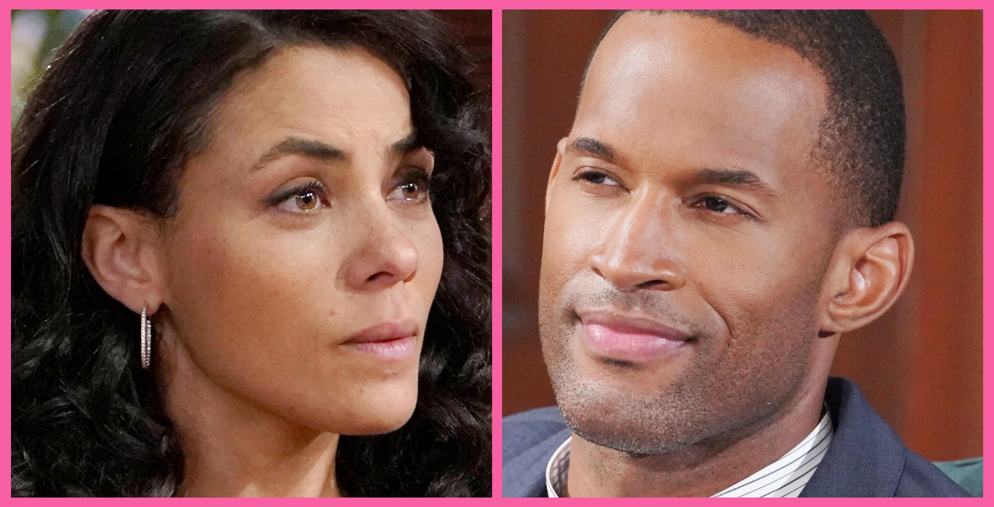 Murielle Hilaire as Daphne Rose and Lawrence Saint-Victor on Bold and the Beautiful
