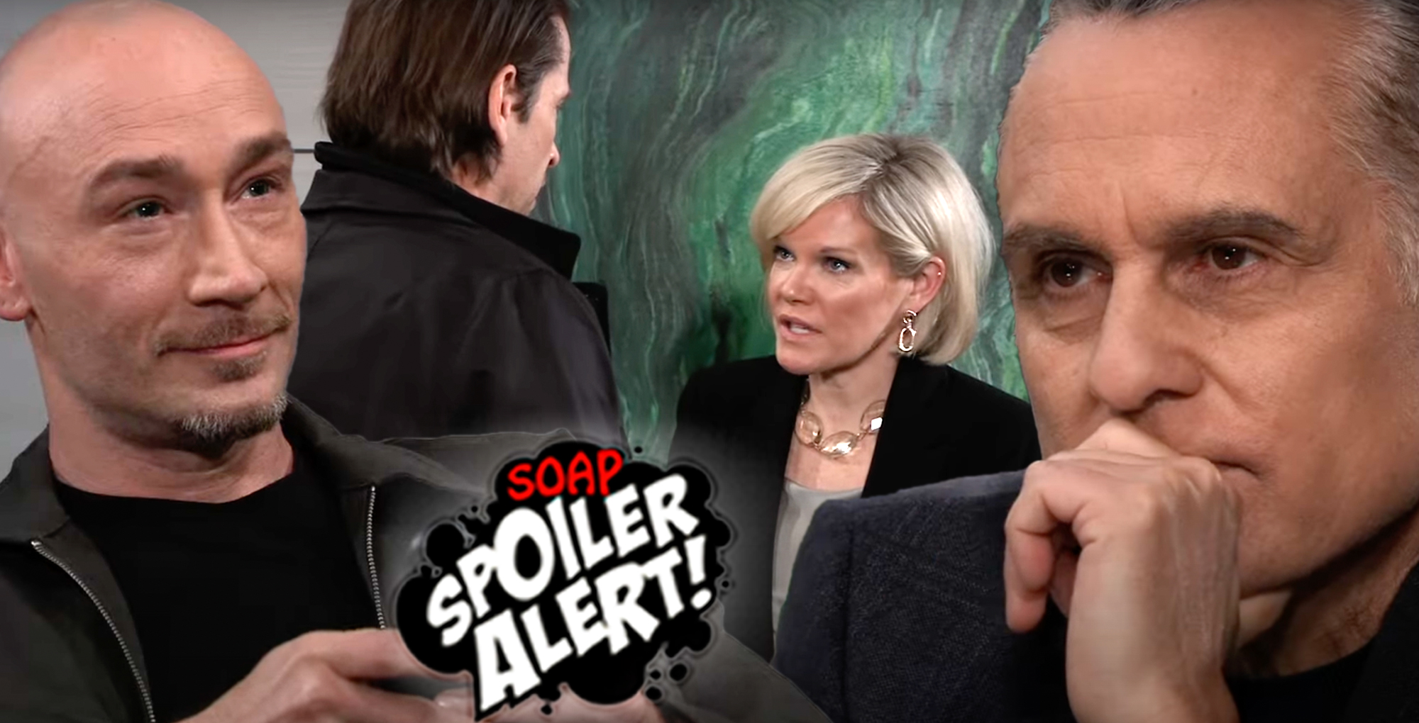 gh spoilers video promo collage mason, austin, ava, and sonny corinthos